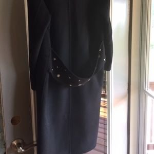 Beautiful long black Sandro wool coat